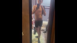 Sexy white guy shows you his body!