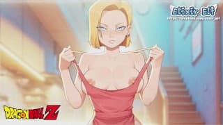 🫢 这让我想看看其余的......Android 18 面部口活后 |DBZ动漫色情片