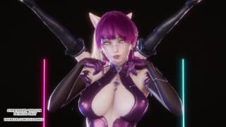 [MMD] Red Velvet - 怪物 Ahri Evelynn 性感的 Kpop 舞蹈 英雄联盟动漫未经审查 4K 60FPS