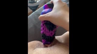 BBW stepmom MILF ASMR wet pussy dildo play