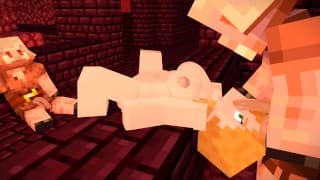 女孩点亮了一个门户，将她带到一个新的“性体验” - Minecraft porn Mod