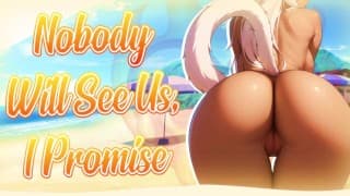 [F4M] |与您的Hot Neko GF💕💦☀️在海滩上进行性感和性感的Summer Day结束 [的ASMR]