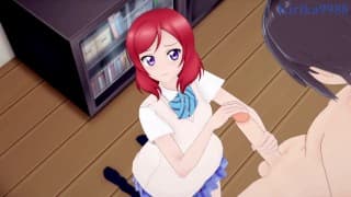 Maki Nishikino 和我在卧室里发生了激烈的性爱。- Love直播！校园偶像项目动漫