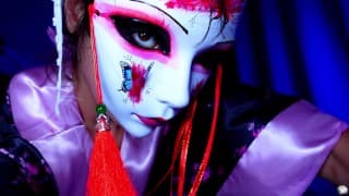 POV Geisha oil massage handjob and rides on your dick Creepy Halloween(TRAILER “Geisha's Massage")