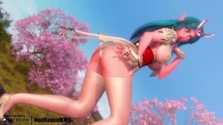 [MMD]Hellovenus - StickySticky (Ahri/Lulusa/Soraka/Xayah/Gwen) [StripSwap ver.] League of Legends