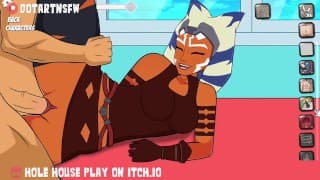 Ahsoka Thick 大腿传播中出 - Hole House