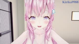 Hakui Koyori and I have intense sex in the bedroom. - Hololive VTuber POV Hentai