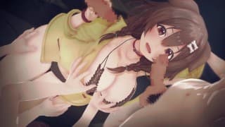 【ホロライブVtuber】戌神ころねがたくさんの男達と集団セックスする3Dエロアニメーション。(いぬがみころね1 Hololive Inugami Korone gangbang hentai