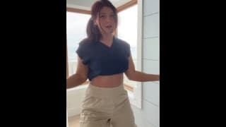 Big Booty Brunette Intense Dance Session