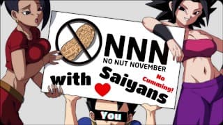 NNN with Saiyan Girls Hentai Joi Cei (Femdom Denial Work Out POT)