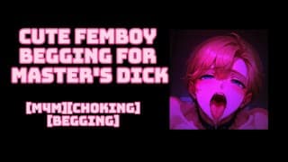 Cute Femboy乞求主人的鸡巴