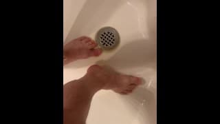 Feet fetish and morning pee