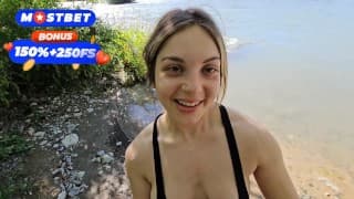 Mamada al aire libre y con un final epico.  CREAMPIE ANAL