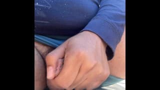 Jerking off outdoors first time