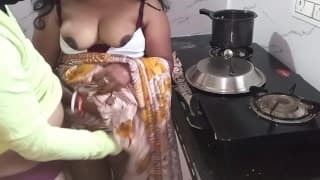 Indian Telugu Bhabhi Fucked In Kitchen With Neighbor Boy