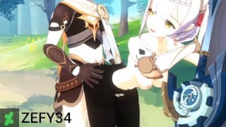 Noelle 和 Aether 在森林里做爱 |GENSHIN IMPACT 3D动画