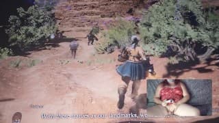 完整版 Sissy 荡妇 Cums 来自 振动器 同时玩 DRAGON'S DOGMA 2