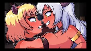 Give an Imp a chance [ FEMDOM HENTAI game ] Ep.16 deepthroat thrusting by pulling her horns !