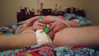 Sissy Little Kink Submissive Slut Wets Adult Soaks Diaper with Pee Sexy POV HD Part 3 of 4