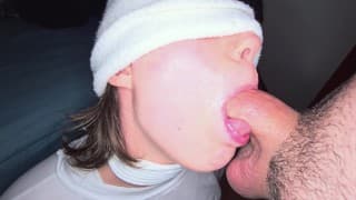 Facefuck THROATPIE - @FacelessThroat - Slut Deepthroats Cum and Swallows it ALL!