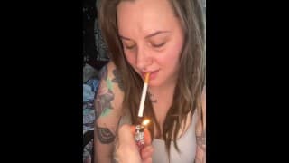 Amateur Couple With Smoking Fet - Bf Jacks Off - Full Vid On OF