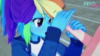 Rainbow Dash 给你打手枪，你弄得有点混乱 [MagicalMysticVA]