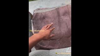 我的屁股用微笑做了一块画布