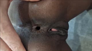 POV：Ebony张开！我第一次在镜头前真正的目瞪口呆的咳嗽！只是通过放松。
