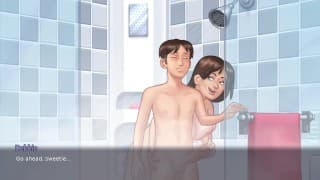 Debbie洗澡时帮助他（18+） - Summertime Saga New Update
